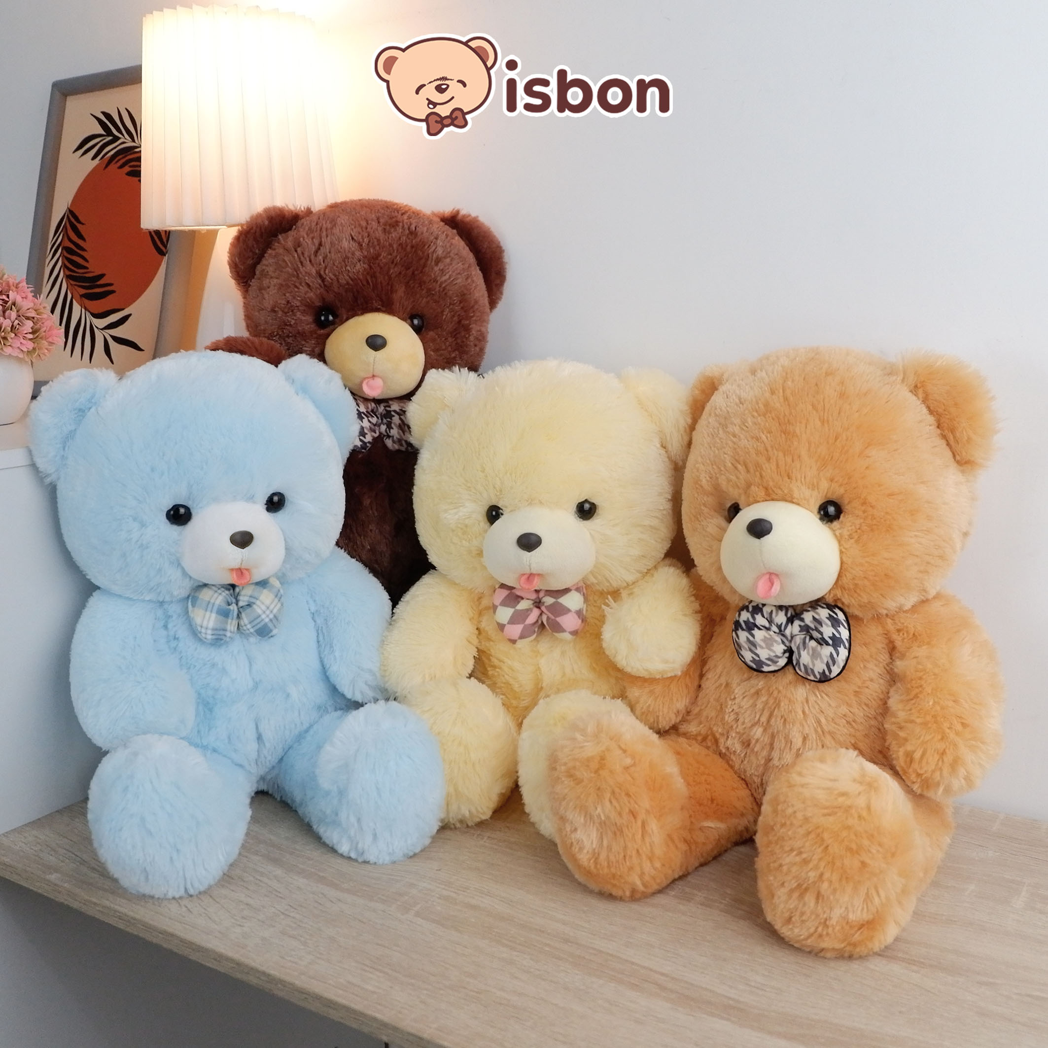 ISTANA BONEKA Beruang Chipper Bear 16inci Kecil Karakter Hewan Lucu Bulu Halus Cocok Untuk Hadiah Spesial Valentine Pacar Tersayang Teddy