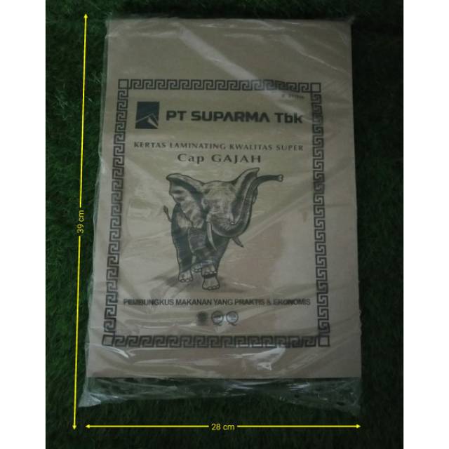 Kertas pembungkus nasi GAJAH UNGU 28 x 38 250 pcs