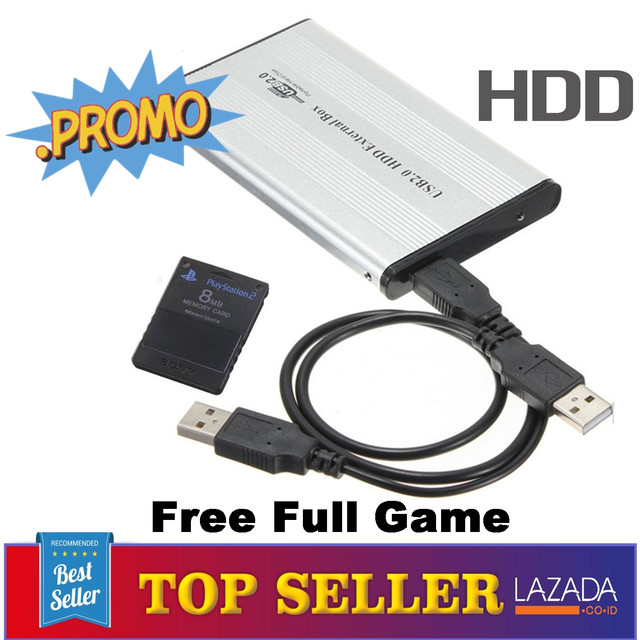 Hardisk external PS2 full game random Free memori card/McBoot + kabel usb