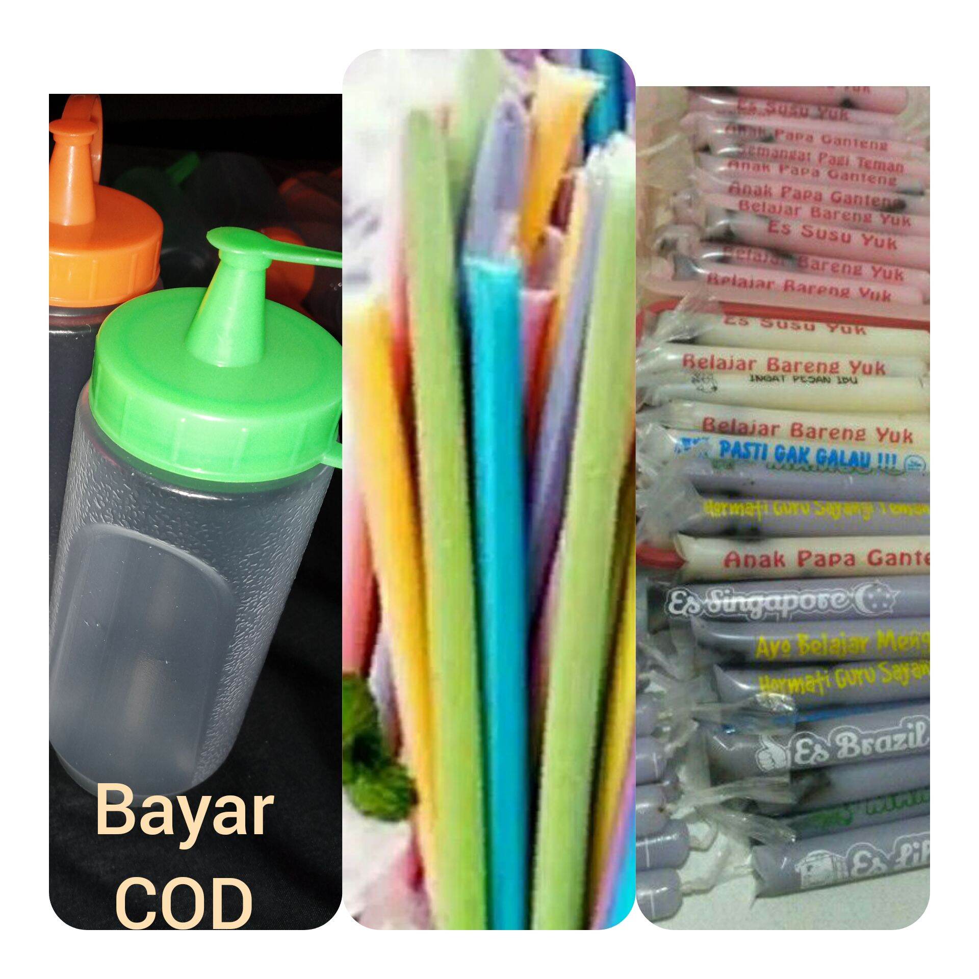 Paketan plastik es spidol plastik es pensil dan botol