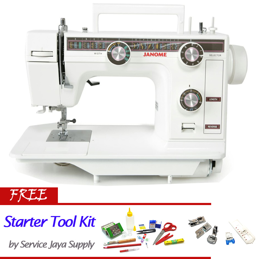 Mesin Jahit JANOME 381 Semi Portable Flatbed Body Besi +FREE SJS Starter Kit