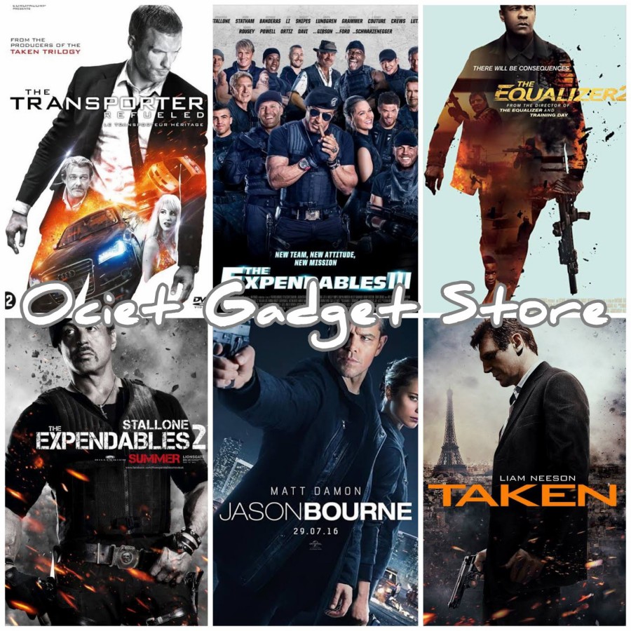 Flashdisk 32gb Film TakenExpendablesThe BourneEqualizer&Transporter