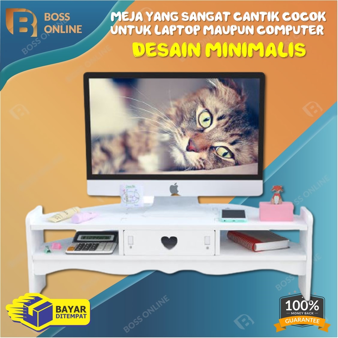 Meja TV Televisi Minimalis Modern Murah Kayu & Meja Komputer Computer Minimalis Gaming / Meja Laptop Portable Multifungsi Dudukan Monitor Rak Laptop Notebook Vintage / BS 271