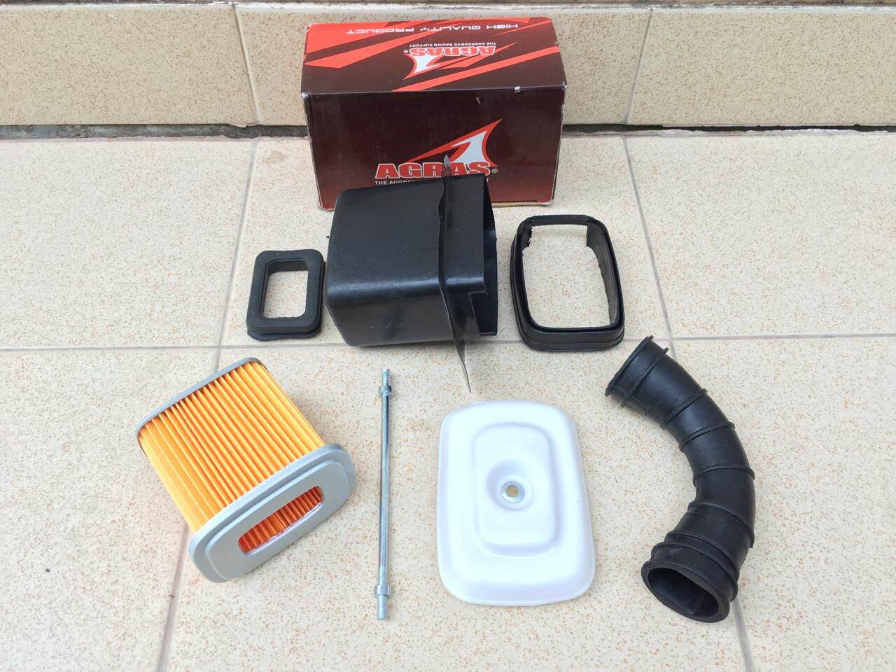 Bok Box Filter Set dan Karet Hawa Karbu  Honda C70 Astrea C700 C800 Supercub Supercup Bekjul Bektu Pitung Kaptul Olong Assy Fullset