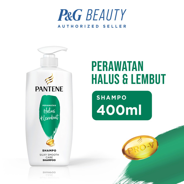 Pantene Sampo Smooth & Silky Control - Sampo Perawatan Halus Lembut & Membersihkan dan Melembabkan Rambut 400ml