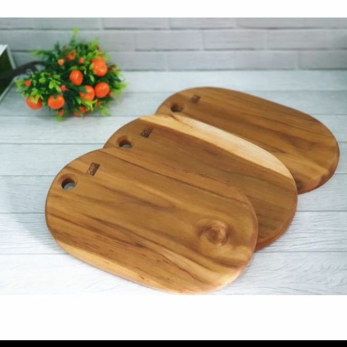 talenan kayu jati asli lebar dan unik minimalis20x35x3cm