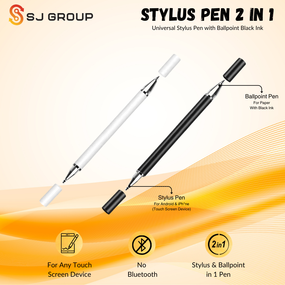 Stylus Pen 2 in 1 Touch Screen Android HP iPhone iPad Tablet Stylus