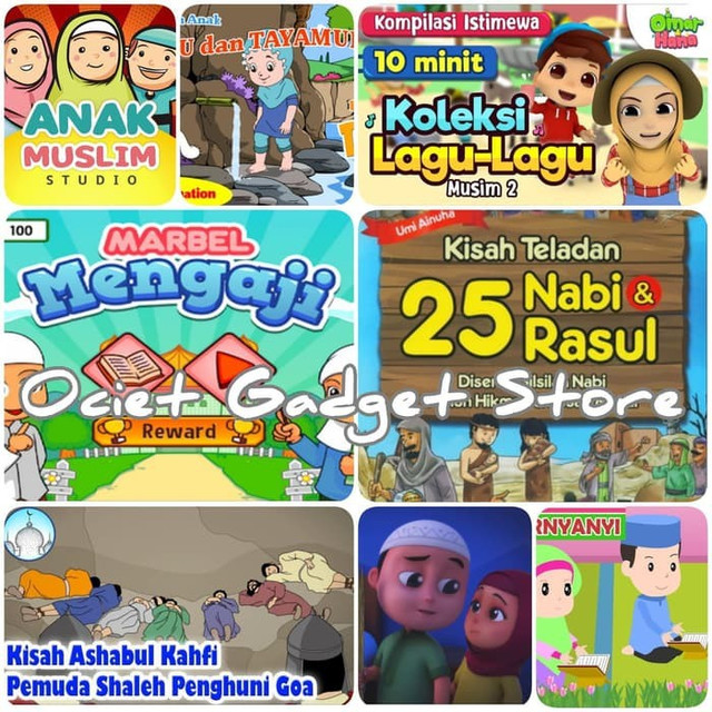 Flashdisk 32GB video Edukasi Anak Muslim Murottal Anak Kisah Nabi DLL