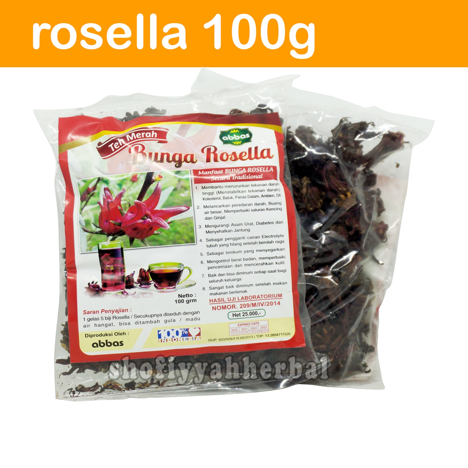 Teh Rosella Merah Abbas 100 Gram