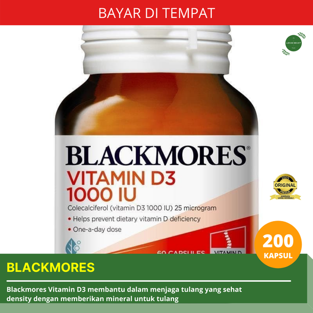 BAYAR DI TEMPAT Blackmores Vitamin D3 1000IU 200 Capsules