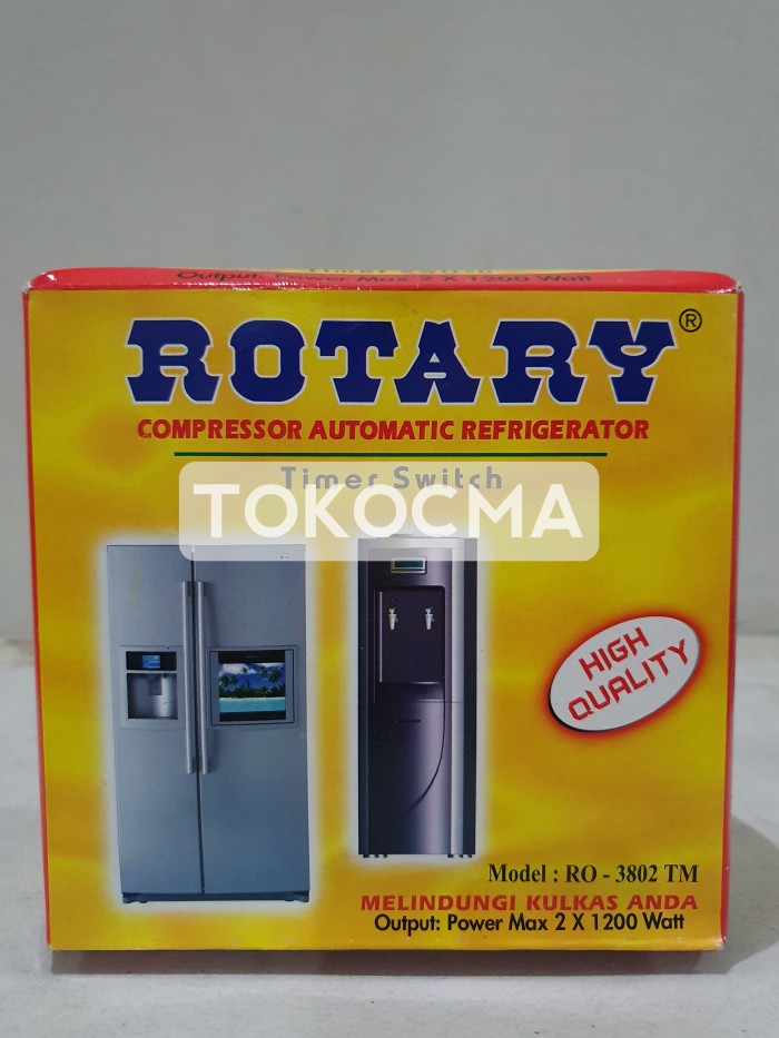 Automatic Timer Switch Rotary 2x1200w Pelindung Kulkas & Dispenser Air