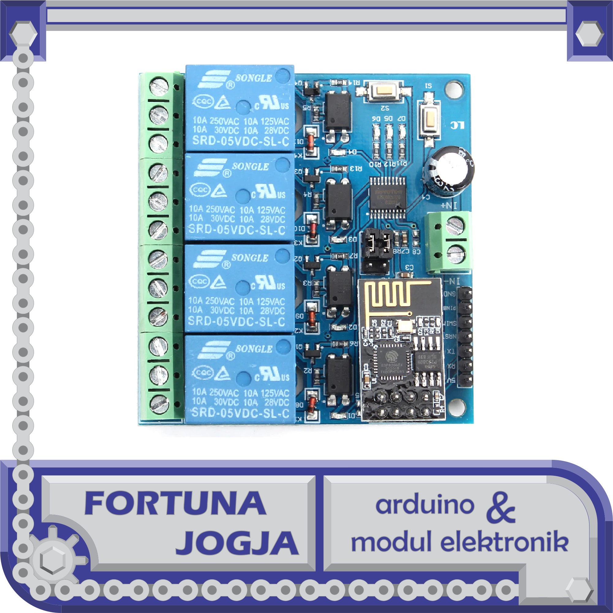 Modul ESP8266 ESP-01 4 Channel Relay Development Board