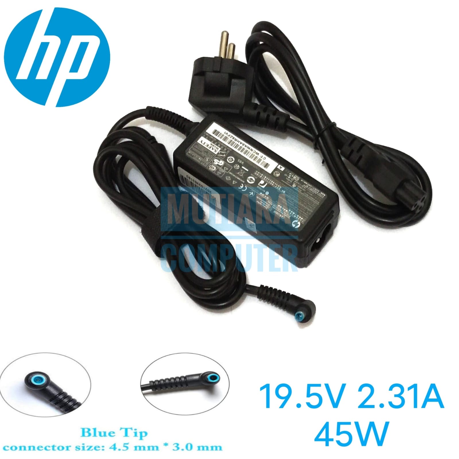 45W Charger for HP Laptop 19.5V 2.31A Compatible HP Pavilion Envy Stream Spectre 741727-001 721092-001 719309-001