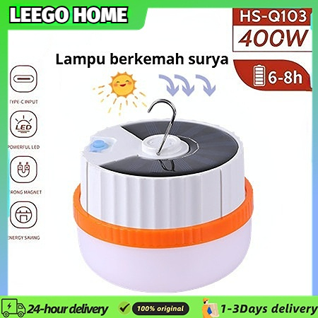 Lampu LED Darurat Tenaga Surya Portabel Luar Ruangan Lampu Surya Multifungsi Tahan Lama Lampu USB
