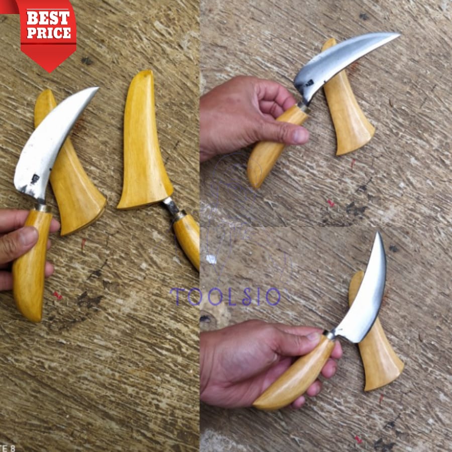 Pisau Dapur Raut Ukir Sisit Baja Per -  Pisau Raut Bambu dan Kayu