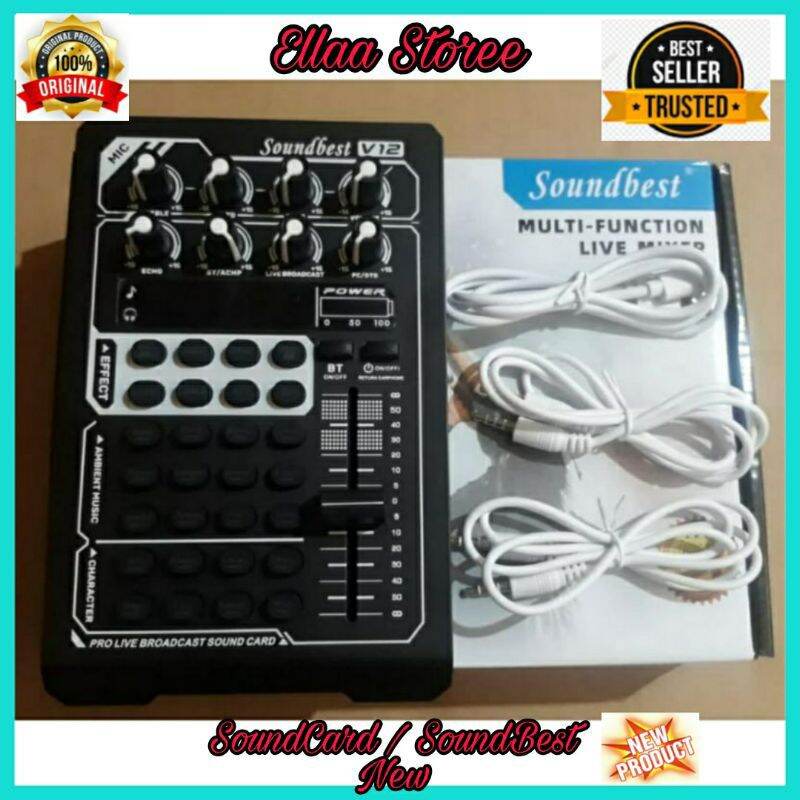Soundcard Soundbest V12 Live Mixer Streaming Youtube Bigo Live Original...!!!
