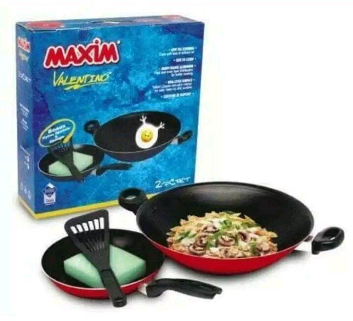 Maxim Valentino penggorengan teflon 2 pcs