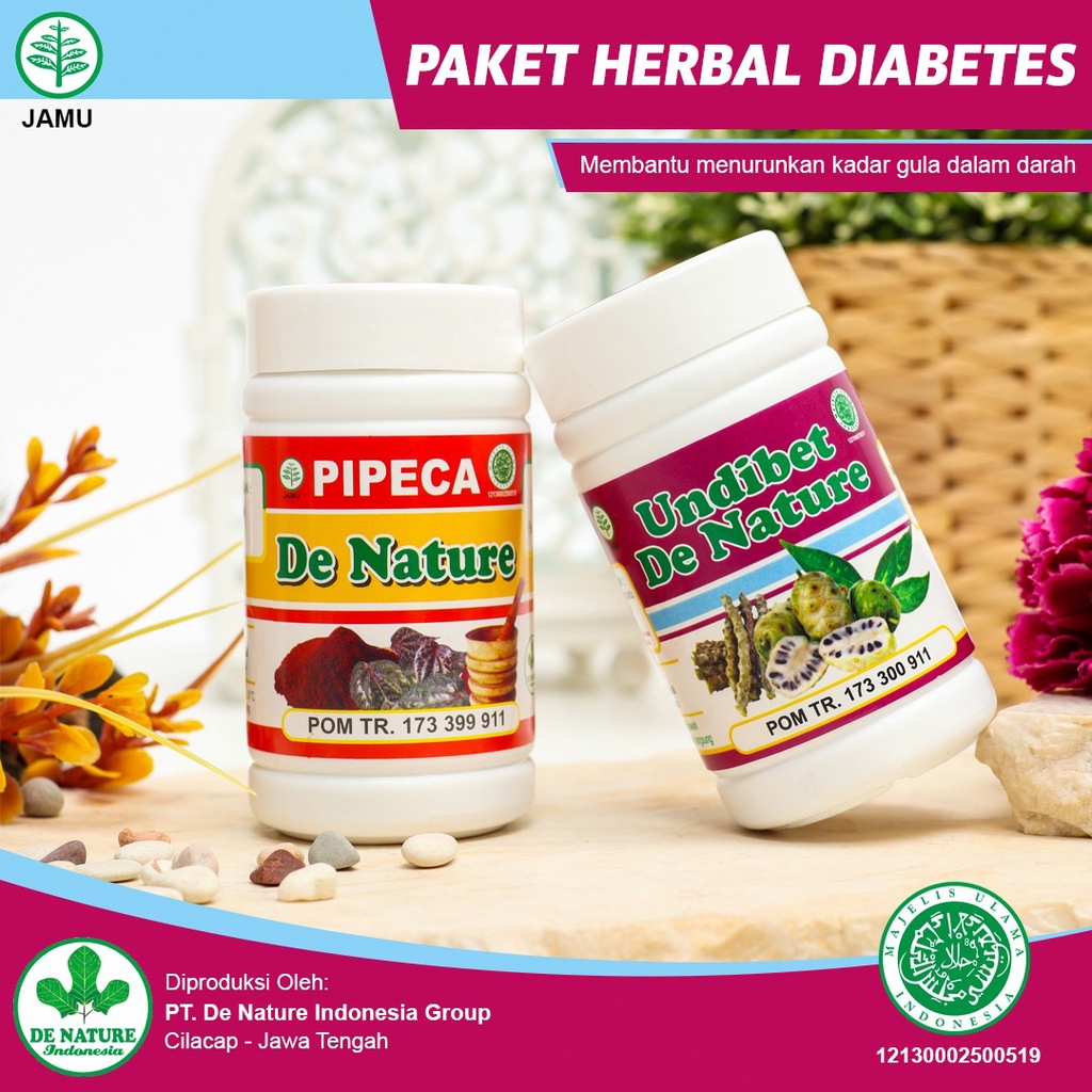 Obat Diabetes Herbal paling AmpuhDiabet Kering atau Basah Diabetes Melitus Tipe 1 dan tipe 2 Menurunkan Gula Darah Basmi Kencing Manis Mengeringkan Luka Diabetes Cepat Kapsul Undibet dan Pipeca de Nat