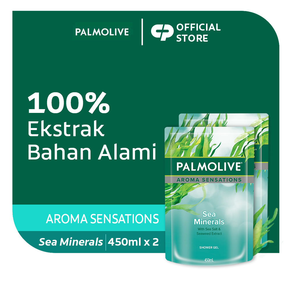Palmolive Aroma Sensations Sea Minerals Shower Gel/Sabun Mandi 450 ml x 2