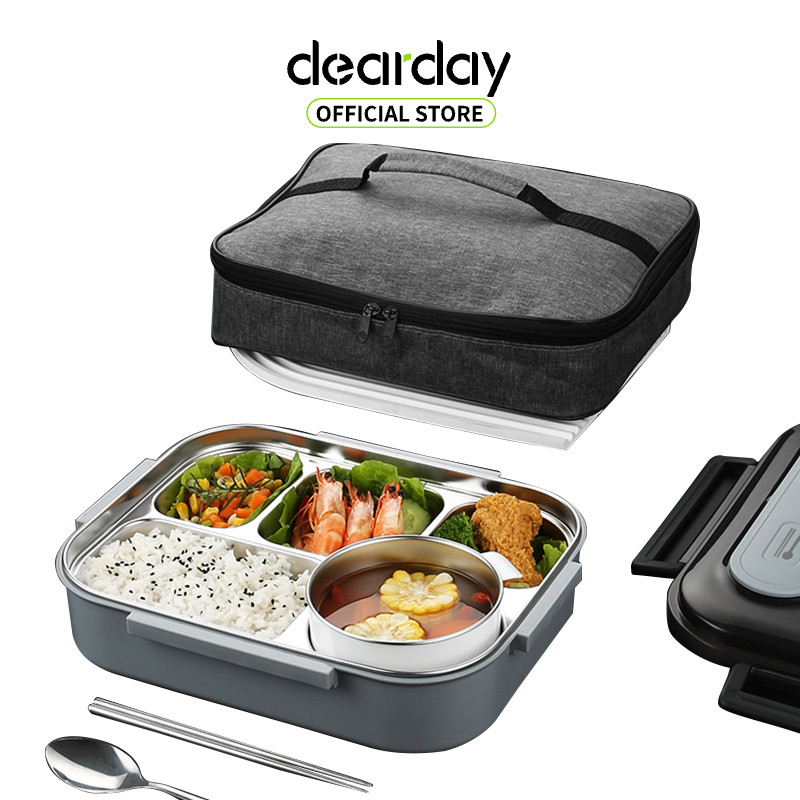 Lunch Box Kotak Makan Kotak Bekal Berkualitas Stainless Steel Set Business Lunch Box Set Tahan Panas
