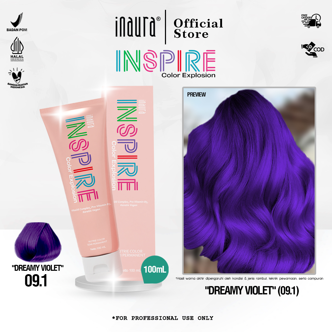 Inaura Colour Explosion Inspire "DREAMY VIOLET" (09.1)