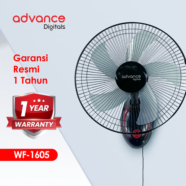 Advance WF1605 Kipas Dinding dengan Kecepatan Turbo bergaransi resmi Advance digitals Mesin