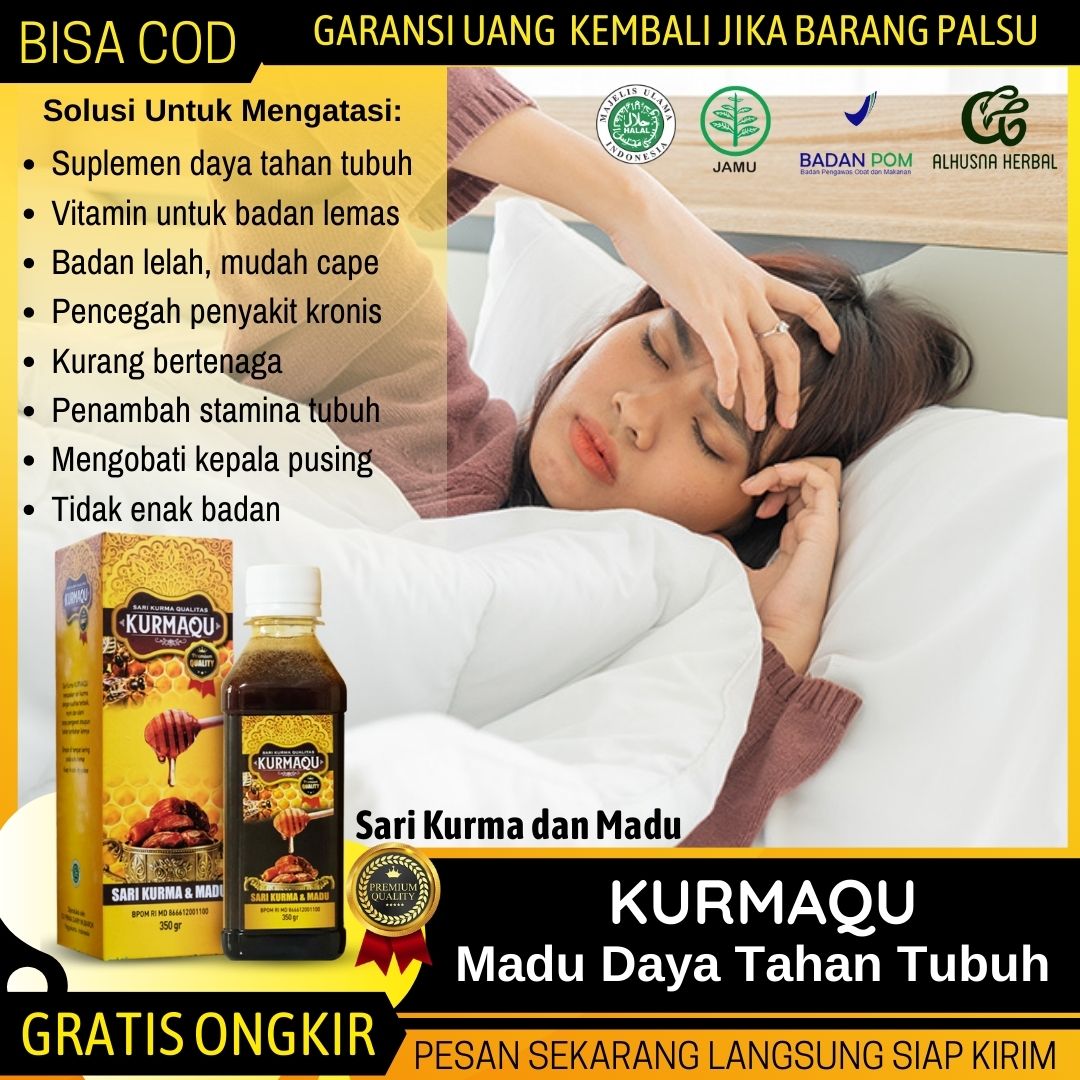 Obat Penambah Stamina badan lelah mudah cape kurang bersemagat penambah imun tubuh pencegah penyakit kronis penguat badan Vitamin untuk badan lemas kurang bertenaga suplemen daya tahan tubuh KURMAQU P