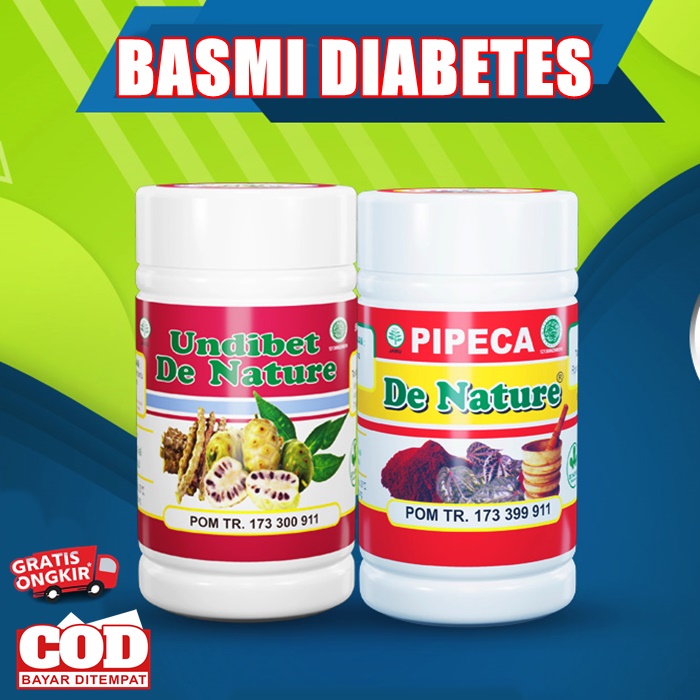 Obat Herbal Diabetes mellitus gula darah tinggi naik kencing manis basah kering luka pengobatan insipidus kaki bengkak tak kunjung sembuh Undibet Pipeca Denature Asli