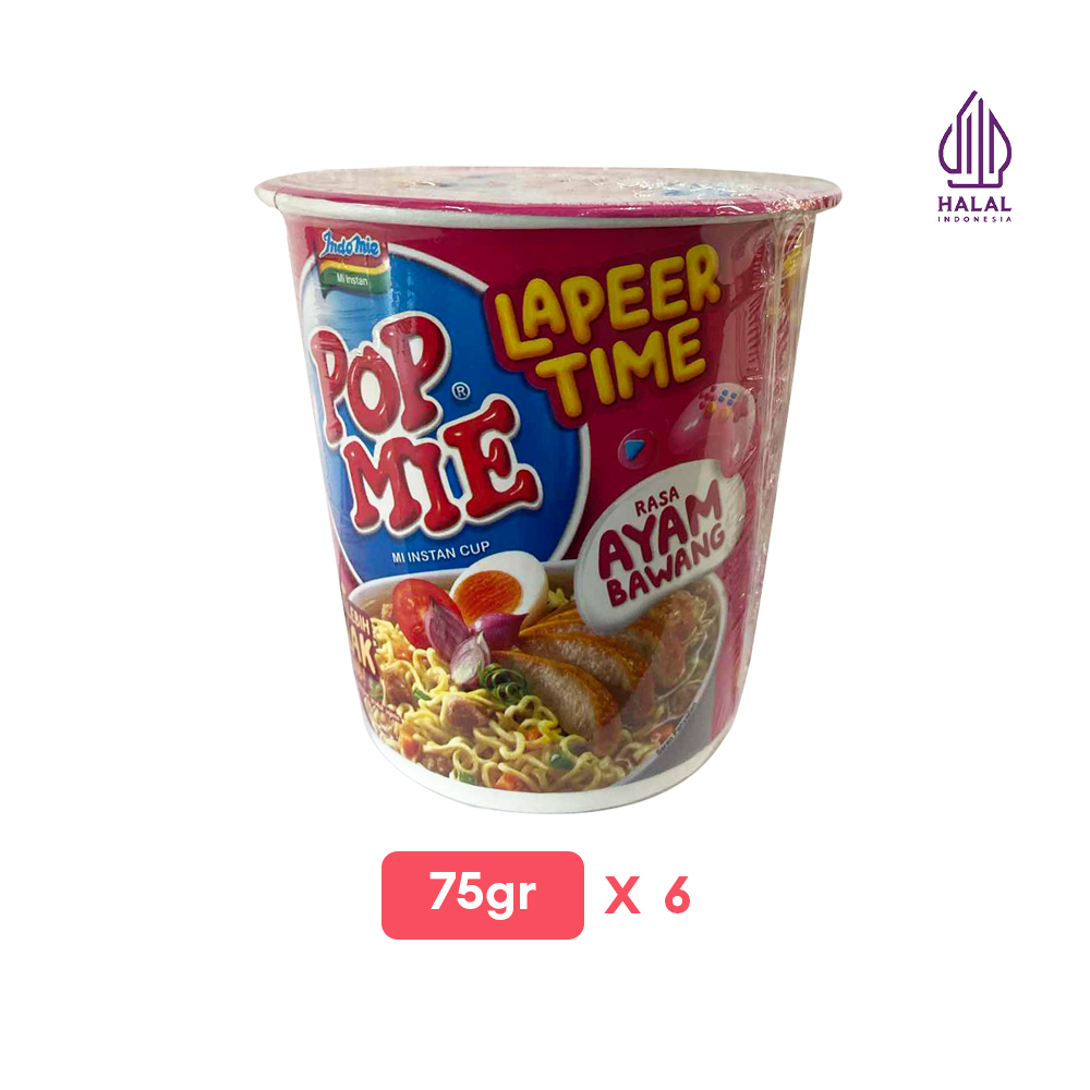 Pop Mie Mi Instan Rasa Ayam Bawang 75gr x6
