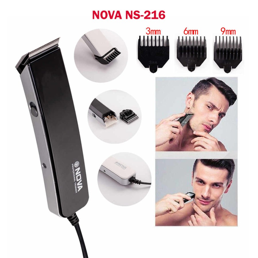 Alat Cukur cukuran Rambut Cas NOVA 216 / Cukuran Jenggot Kumis - GOSHOP MURAH