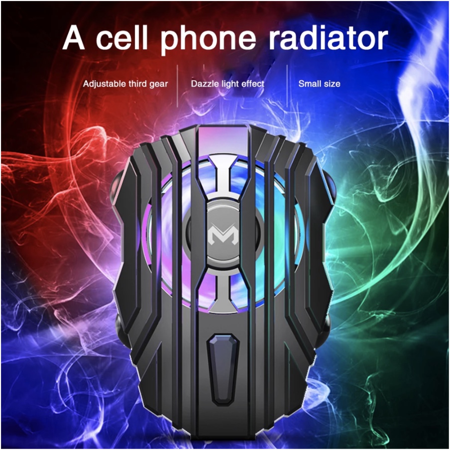 Memo FL01 LED Mobile Phone Cooler Gaming 500mah Kipas Pendingin HP Fancooler Cooling Fan LED FL-01 Gamen
