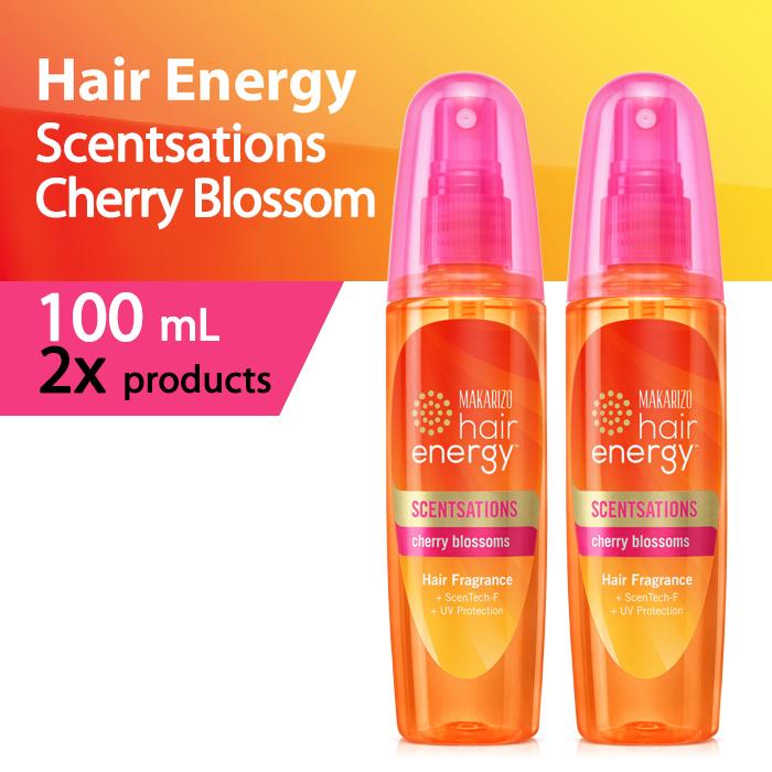 PAKET ISI 2 - Makarizo Hair Energy Scentsations Cherry Blossoms 100 mL Parfum Rambut