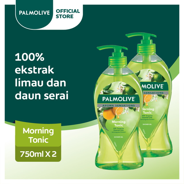 Palmolive Aroma Sensations Morning Tonic Shower Gel/Sabun Mandi 750 ml x 2