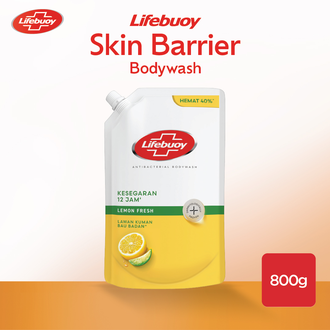LIFEBUOY SABUN MANDI CAIR BODY WASH LEMON FRESH ANTIBAKTERI REFILL 800G