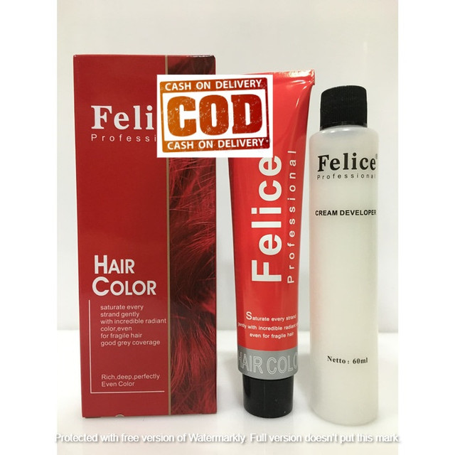 FELICE Semir Semer Cat Rambut Professional Hair Color Cat Rambut 60 ML