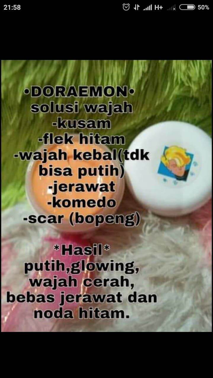 Cream Doraemon Oren.( Bisa siang &MLM )
