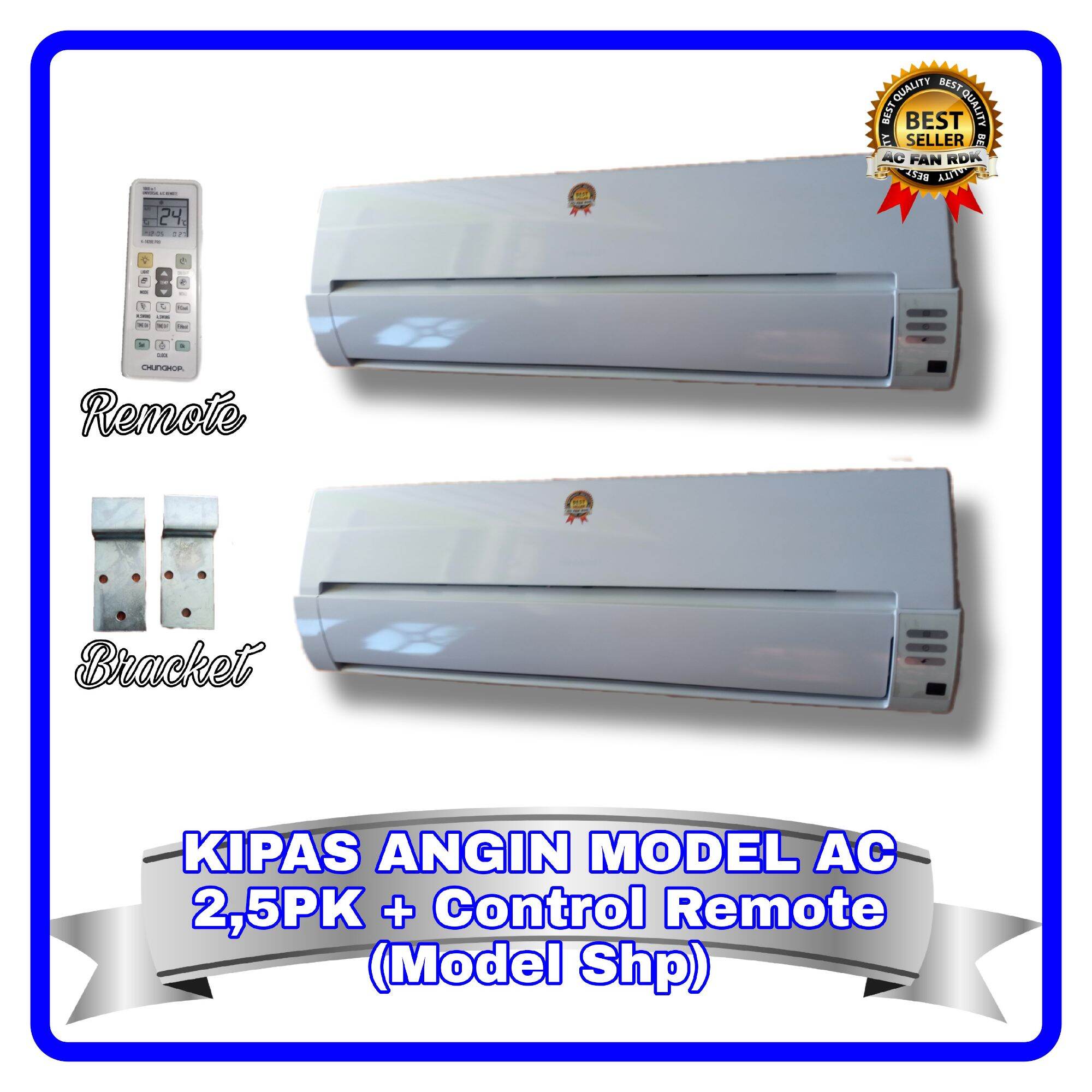 Kipas Angin Model AC 25pk + Pakai Remote (Model Shp)