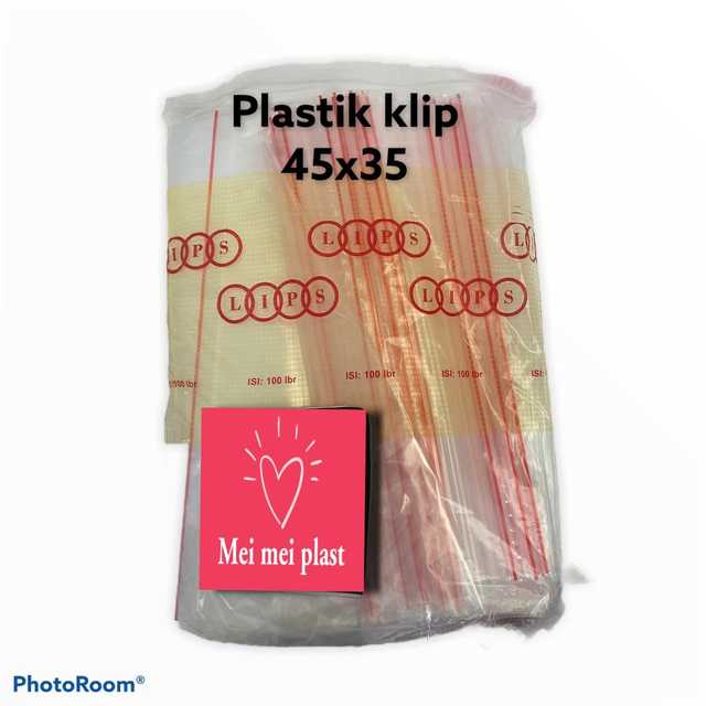 PLASTIK KLIP/KLIP OBAT/KLIP KACANG/DOKUMEN UKURAN 45X35 ISI 100 PCS