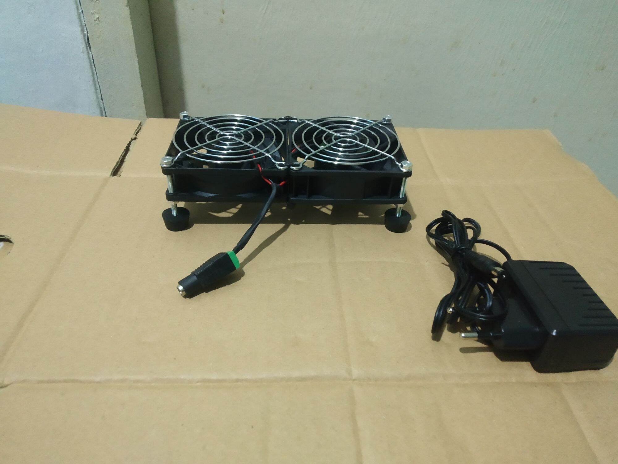 Kipas fan pendingin router WiFi tv box bok fulset dengan adaptor