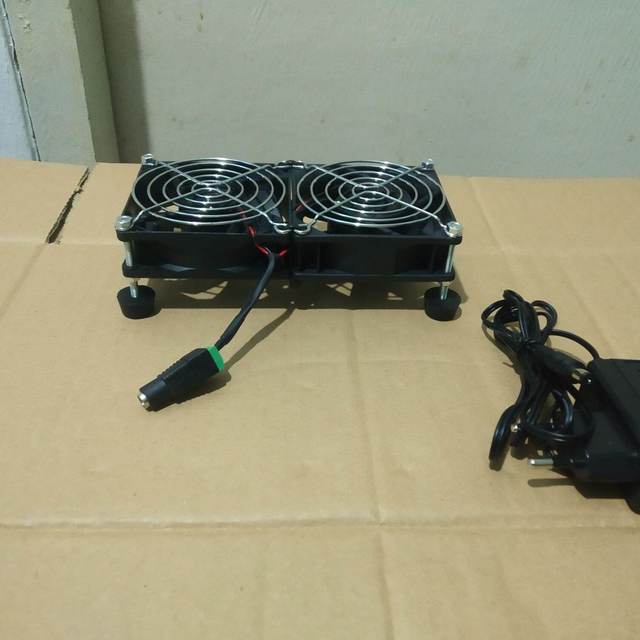 Kipas fan pendingin router WiFi tv box bok fulset dengan adaptor
