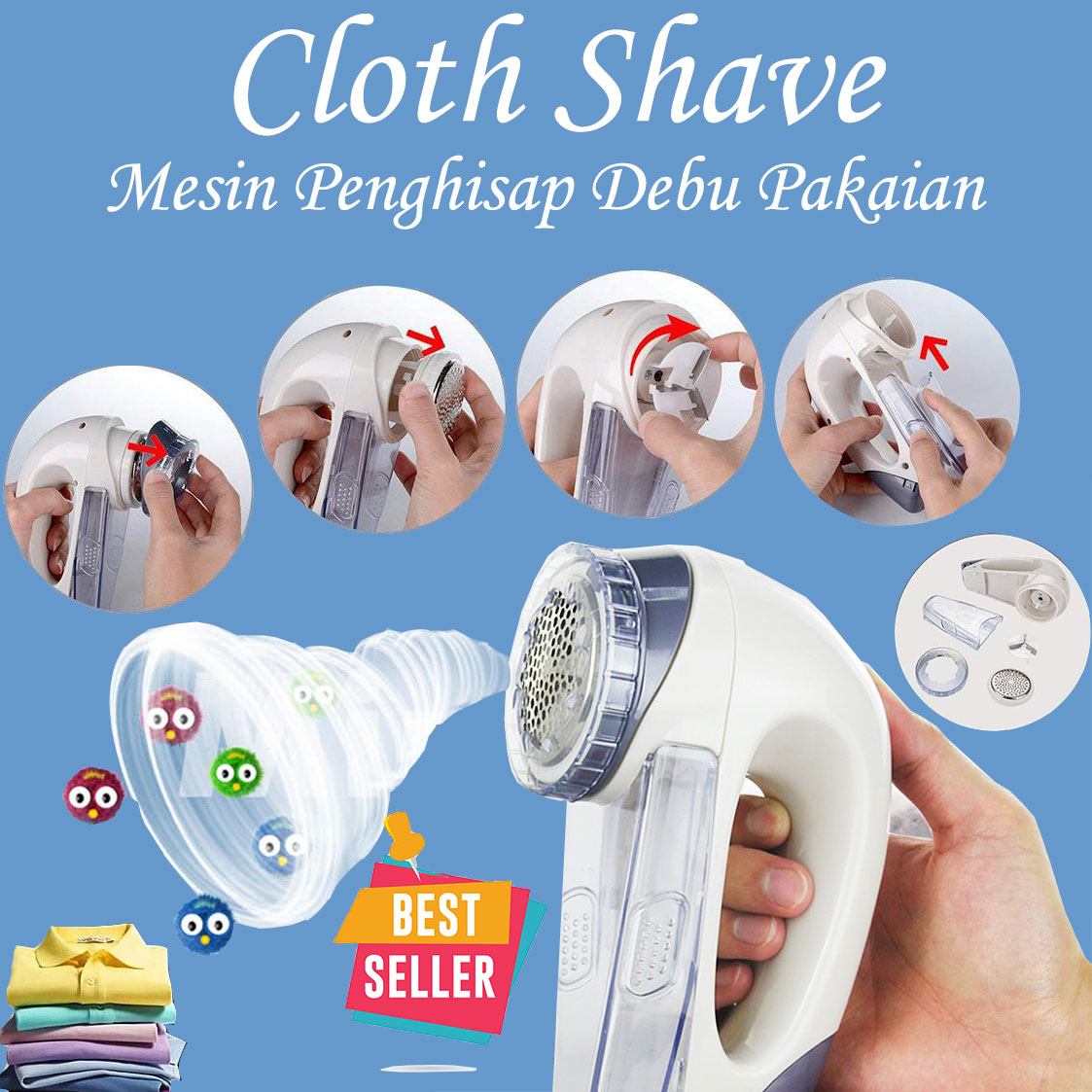 Mesin Penghisap Debu Baju Cloth Shave Alat Hisap Debu Elektrik Rechargerable Vacuum Cleaner Vacum Cleaner Vakum Pembersih Debu Bulu Binatang Peliharaan Di Pakaian Penyedot Debu Portable Portabel Mesin
