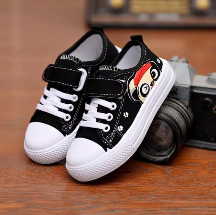 Sepatu Anak Dan Dewasa Sneakers Mptif Panda Hitam Murah