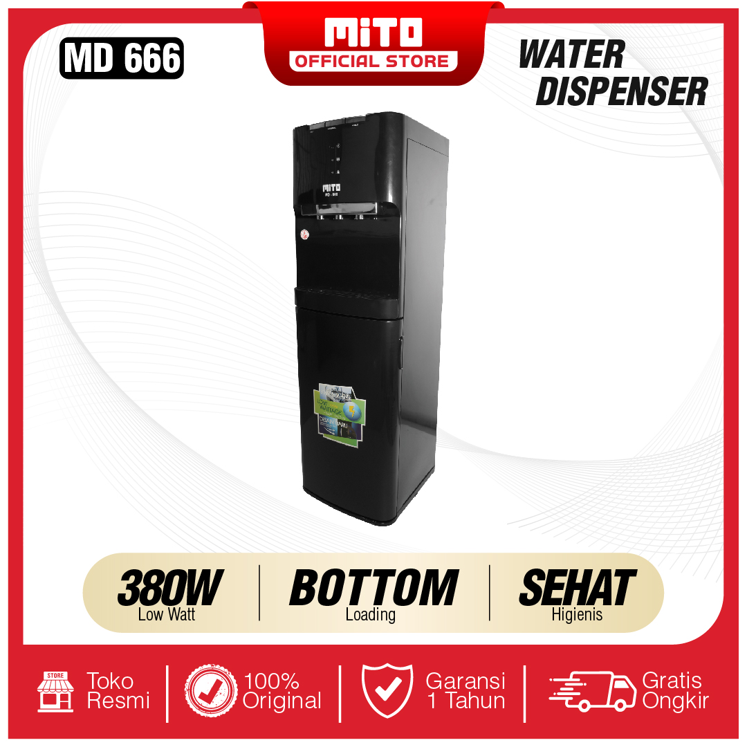 MITO Water Dispenser Galon Air Atur Panas Normal dan Dingin MD666