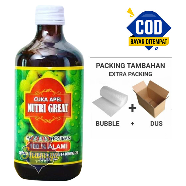 cuka apel nutrigreat - nutri great cuka apel halal 300 ml