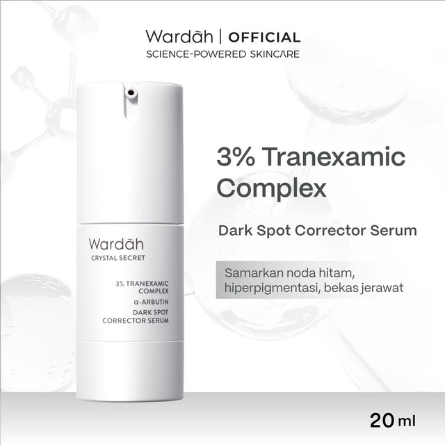 Wardah Crystal Secret Dark Spot Brightening Serum 20ml - Mencerahkan Menyamarkan Flek Hitam Di Wajah