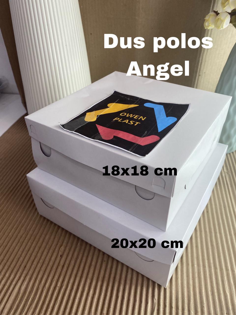 DUS NASI KOTAK 18X18 20X20/KOTAK NASI/ DUS MAKANAN PUTIH/DUS NASI KOTAK/DUS NASI HAJATAN/DUS NASI TEBAL UKURAN 18X18 DAN 20X20CM MEREK ANGEL TEBAL DAN KOKOH TERMURAH