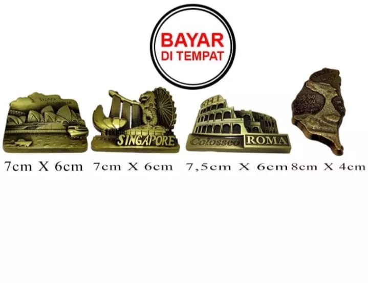 Tempelan Kulkas / Tempelan Kulkas Magnet / /  Tempelan Kulkas Miniature isi 4Pc