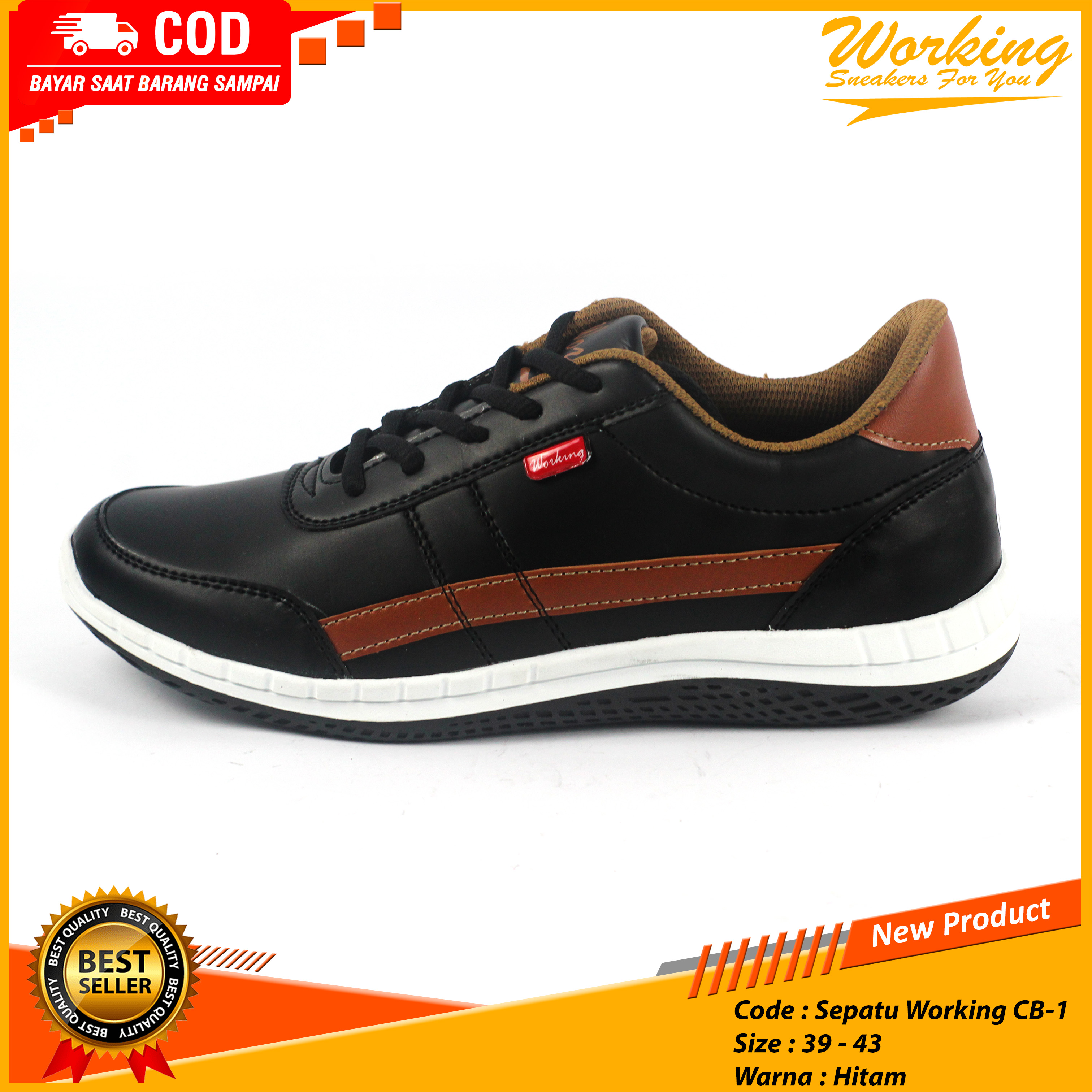 Sepatu Sneakers Kasual Pria CB-01 / Sepatu Running Lari Olahraga Pria / Sepatu Sport Pria Keren Gaya