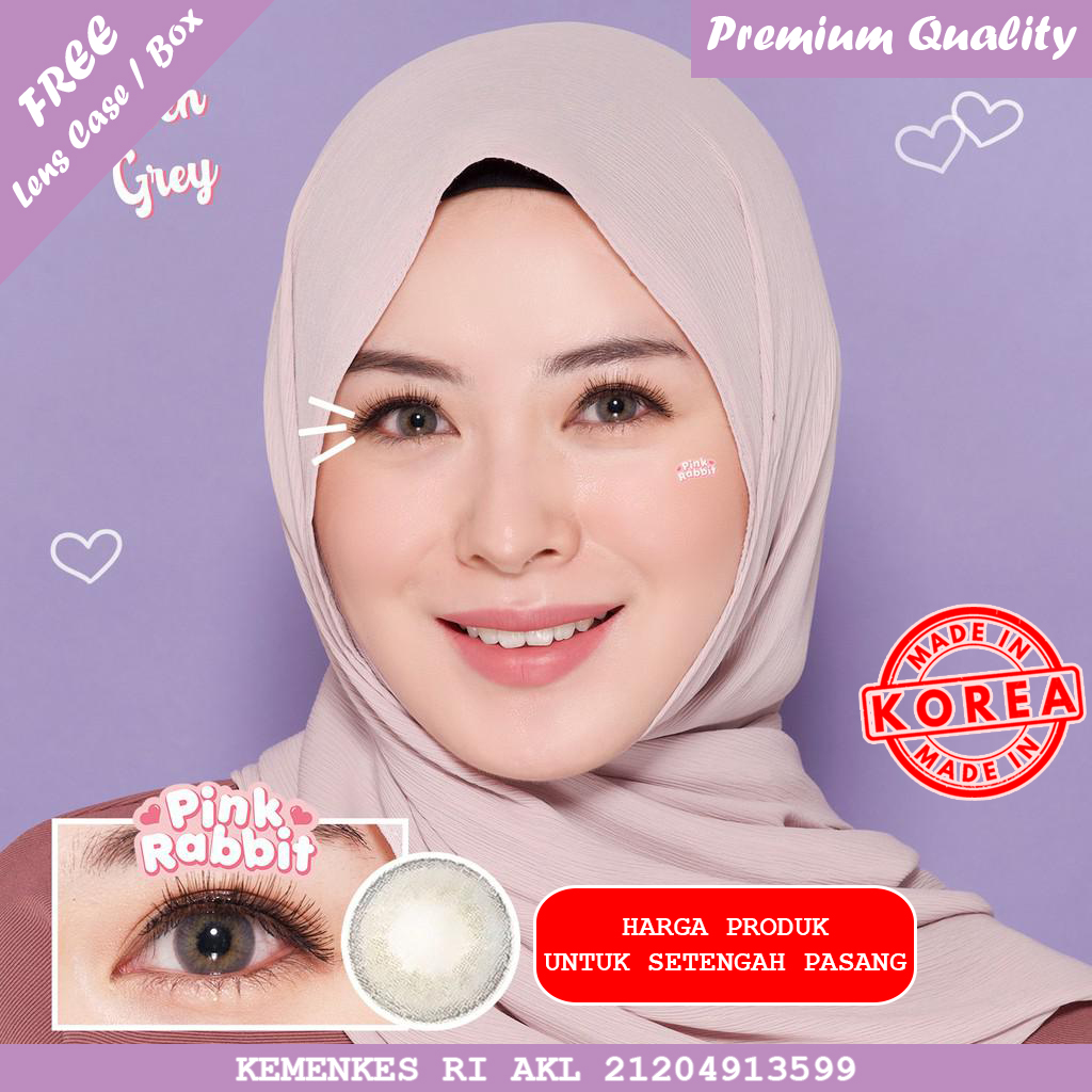 PINKRABBIT Softlens Callie Grey - Owen Grey Minus 0.5 s/d 4.00 Soft Lens Lensa Kontak Warna