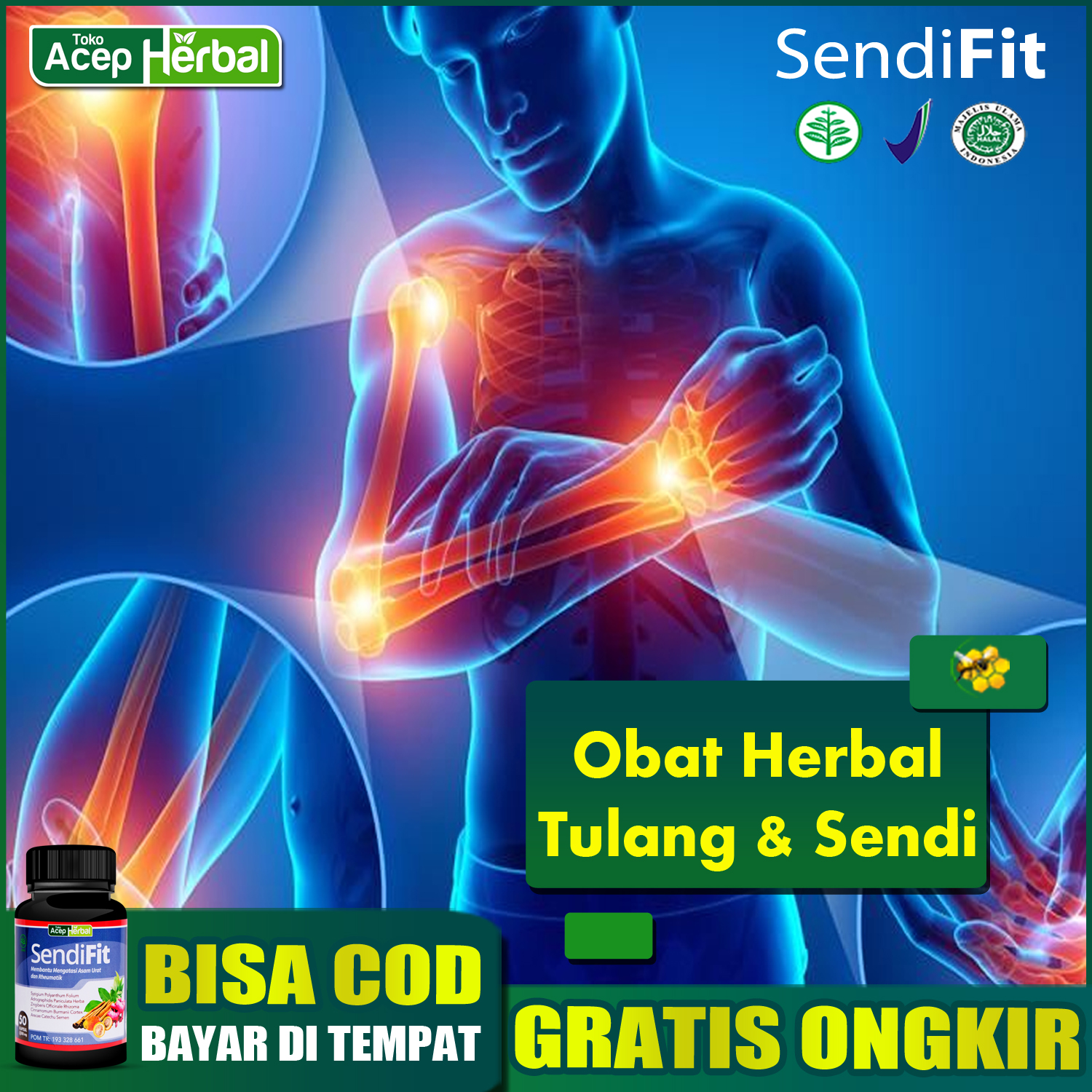 Obat Tulang dan Sendi Obat Radang Tulang Obat Radang Sendi Obat Cedera Tulang Obat Sendi Kaku Obat Tulang Keropos Obat Pengapuran Tulang Obat Pengapuran Sendi - SendiFit 100%